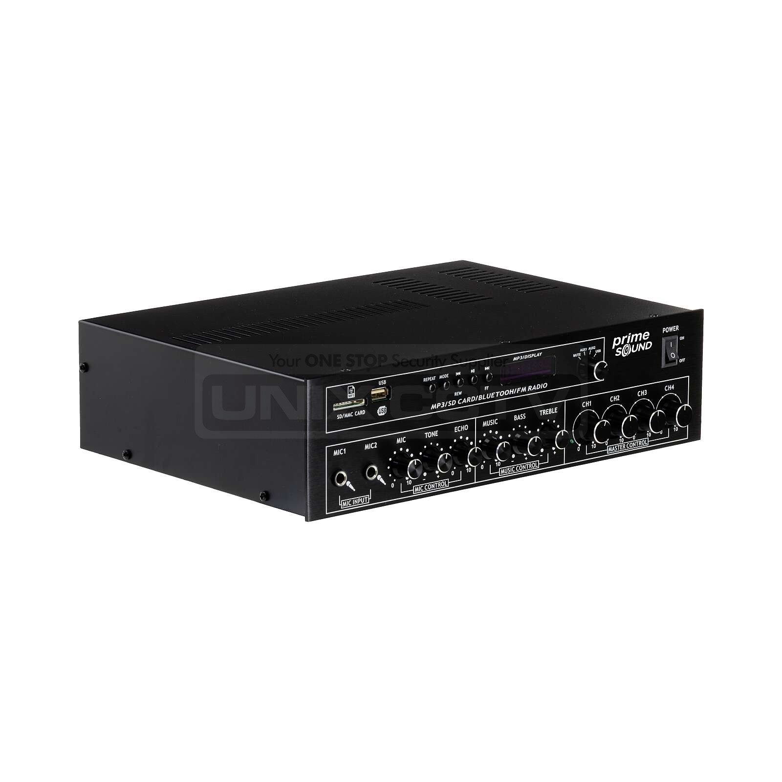 PrimeSound Public Address Audio Amplifier 320W, 4 Zones