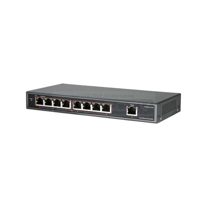 9 Port 10/100Base-TX with 8 Port PoE Switch