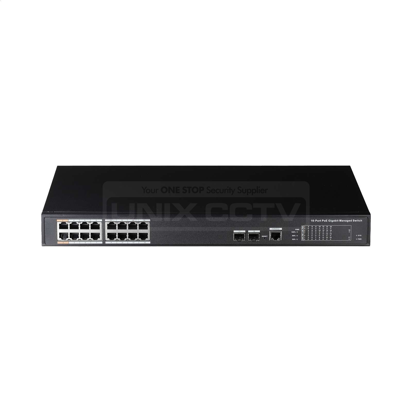 Eyemax 16-Port PoE Gigabit Managed Switch