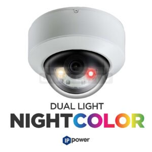 IP Power 6MP Dual-Light Dome Camera, 2.8mm Fixed Lens, NDAA
