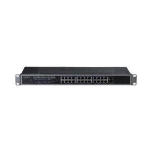 PoE Switch / 24CH + 2 Gigabit SFP / 10/100/1000 Base-T / IEE802.af / 24Ch Powered / 370W