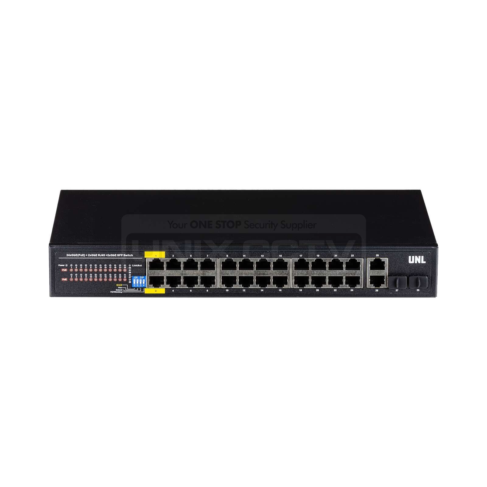 UNL 28 Port Gigabit PoE Switch, AI Functions